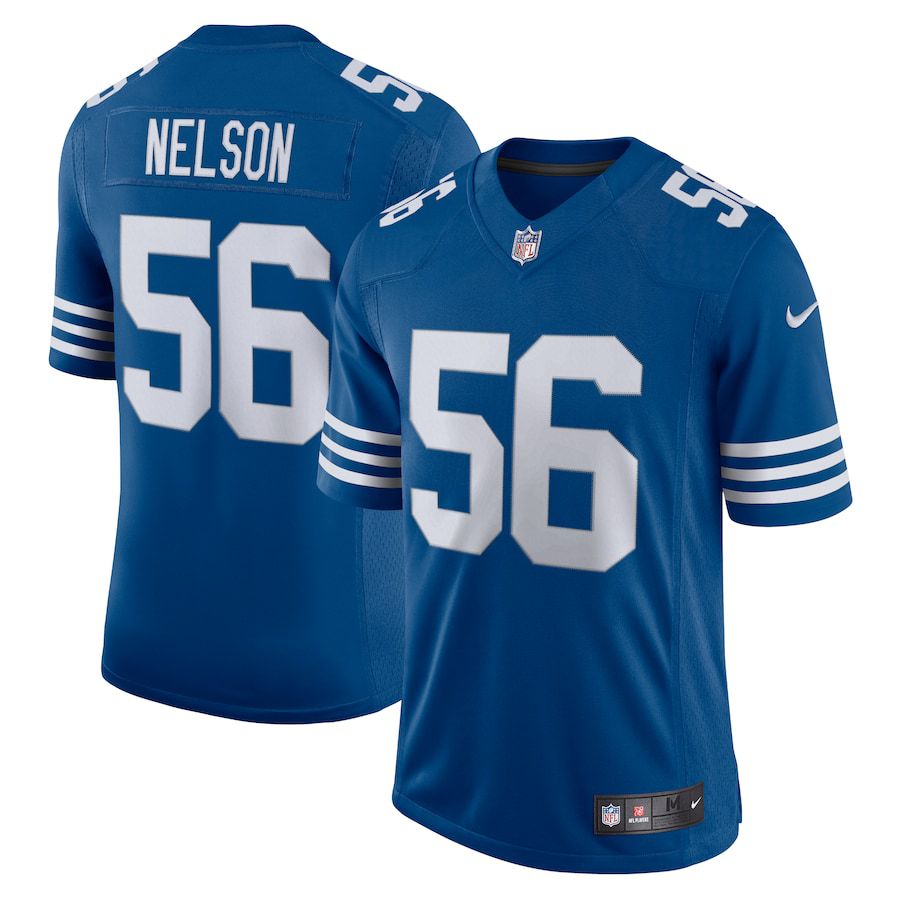 Men Indianapolis Colts #56 Quenton Nelson Nike Royal Alternate Vapor Limited NFL Jersey